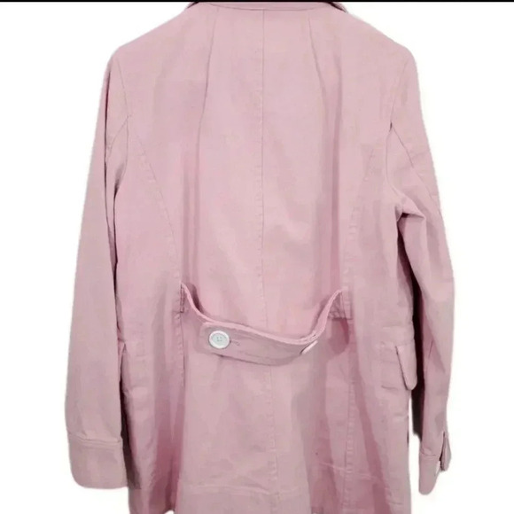 NWT! J.Crew Pale Pink Heavy Cotton Pea Coat. Size 10 - Picture 3 of 12